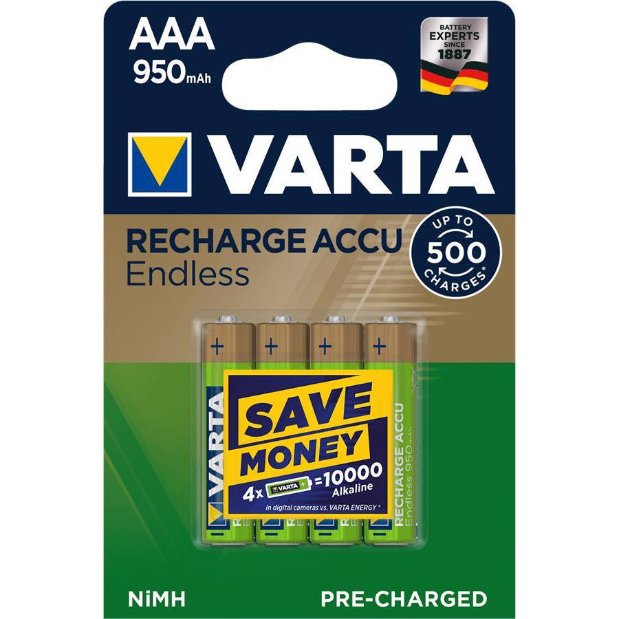 

VARTA Recharge Accu Endless AAA/HR03 950mAh Ni-Mh (4шт)