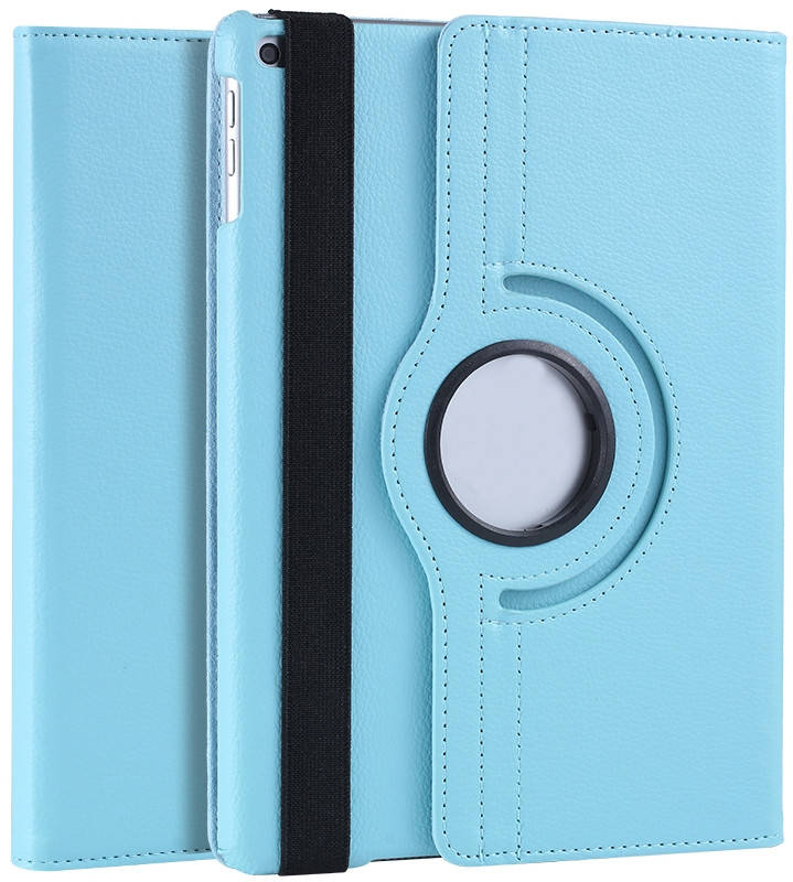 

Кожаный чехол iPad 10.2 2019 Circle Light Blue, Черный