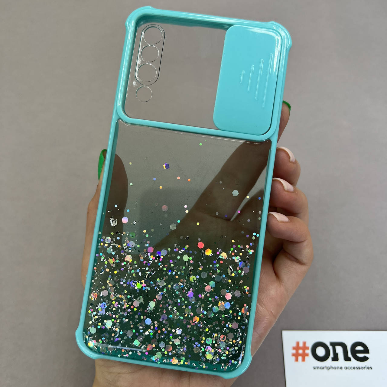 

Чехол для Samsung Galaxy A30s со шторкой для камеры с блестками чехол на телефон самсунг а30с бирюзовый C4P