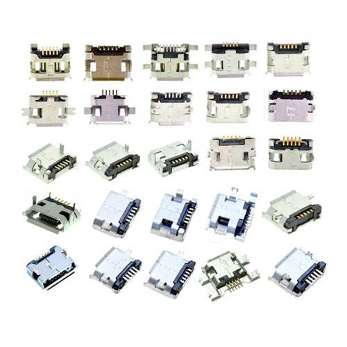 

25x MicroUSB разъем гнездо 5-ти контактное, набор, 102360