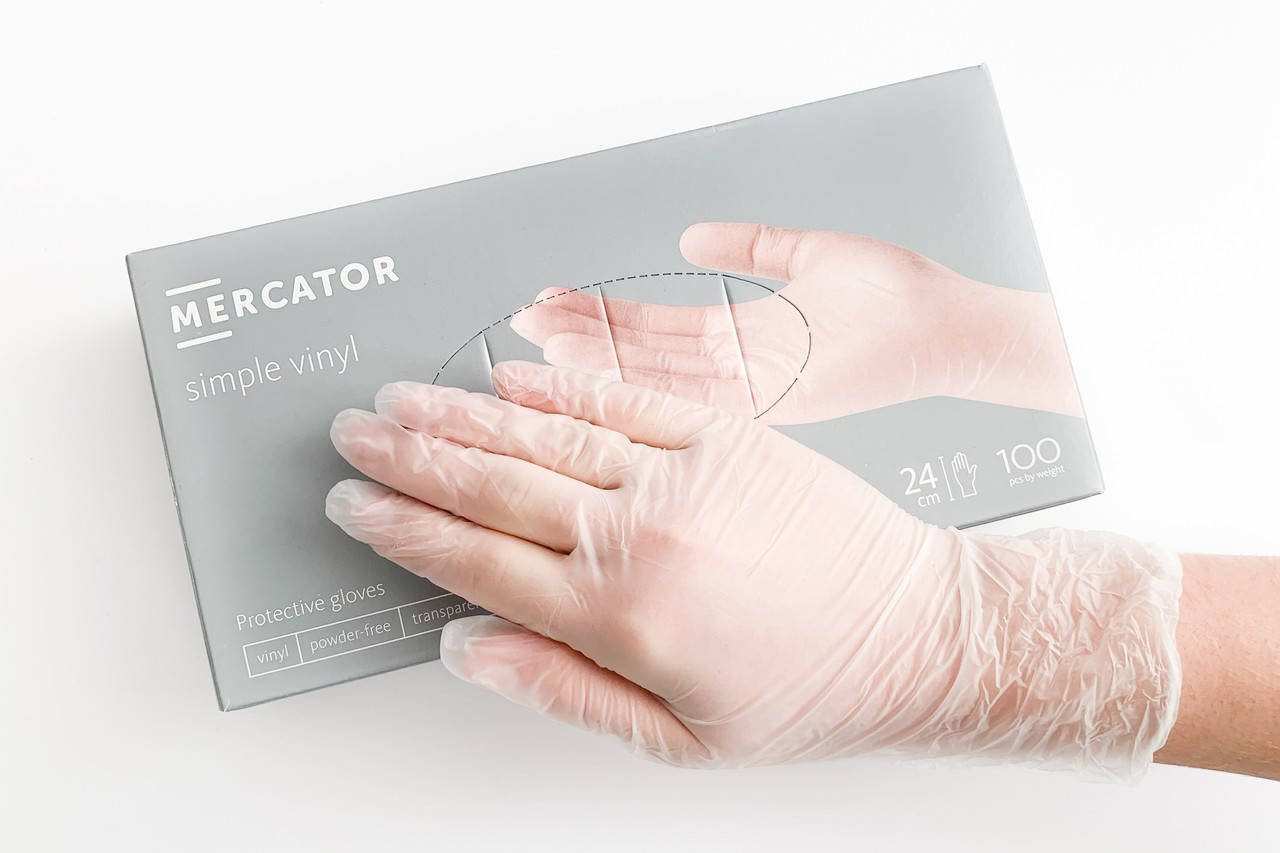 

Виниловые перчатки Mercator Medical,  (10-11), прозрачные, 100 шт, Прозрачный