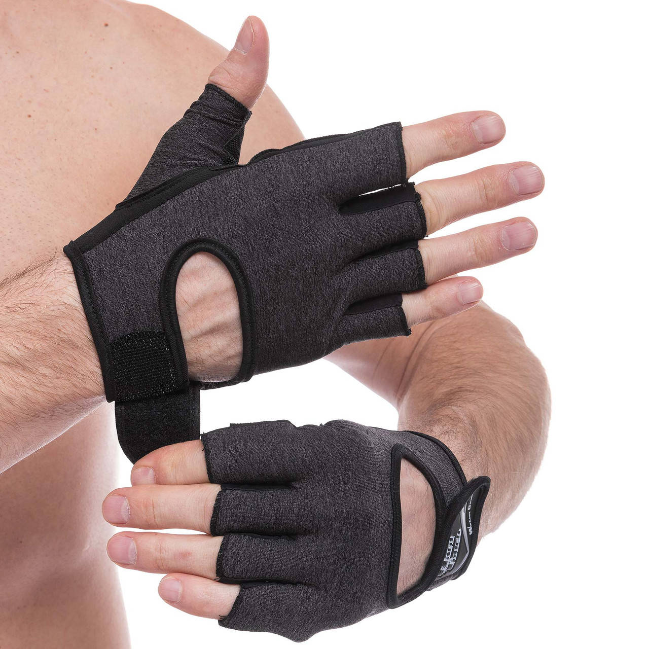 

Перчатки для фитнеca HARD TOCH FG-001 открытые пальцы S/18-19 см