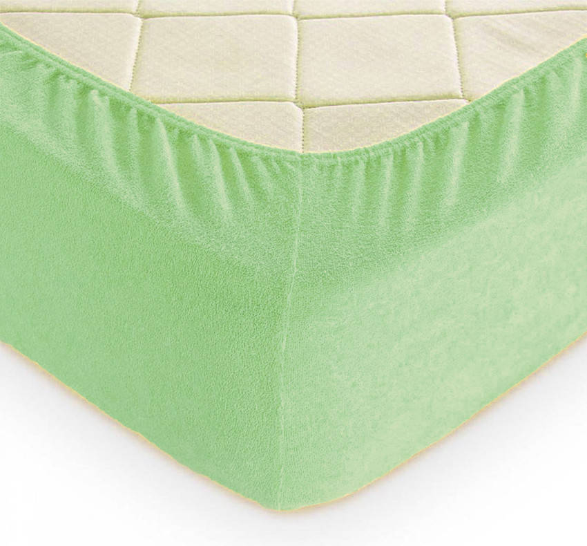 

Турецкая простынь махровая на резинке 180х200х30 высота Blue Light Arcadian Green