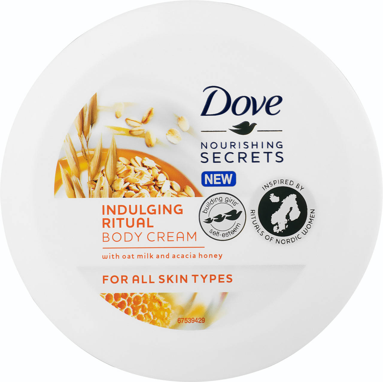 

Крем для тіла Dove 250мл вівсяне молочко і мед акації