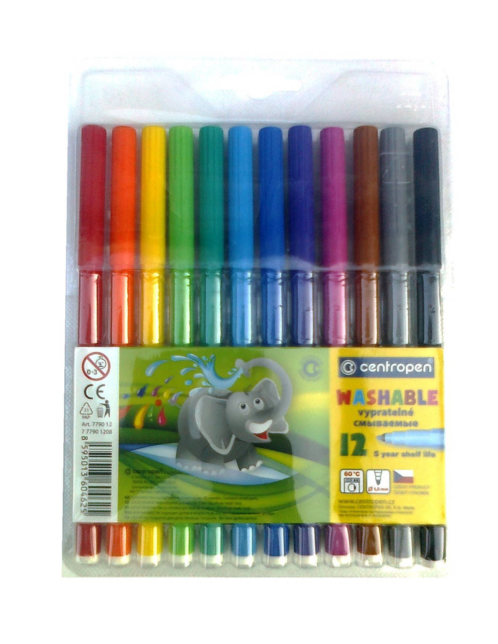 

Фломастеры 12 шт. Centropen, Разные цвета