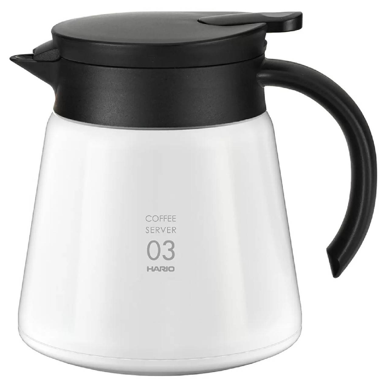 

Термо-графин HARIO V60 нержавеющая сталь, термос-двойная стенка 800 мл Белый
