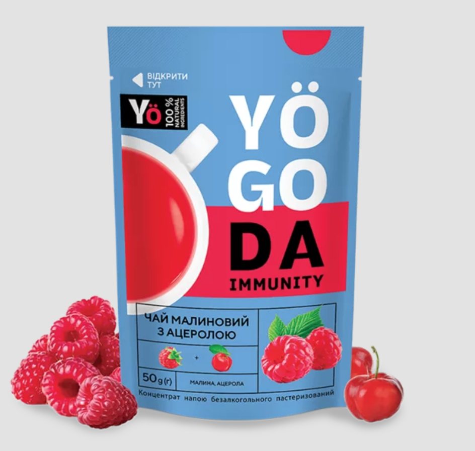 

Чай Малиновий з Ацеролою "Yogoda" 50гр