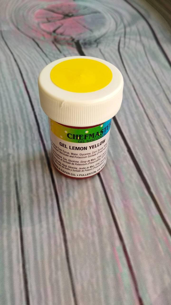 

Краска "Chefmaster" пастообразная LEMON YELLOW 28 г. Гелевый краситель.