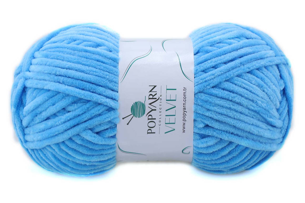 

Popyarn Velvet, Яркая бирюза №019, Бирюзовый