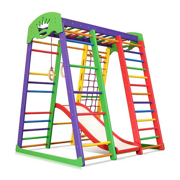 

Детский спортивный уголок для дома SportBaby «Акварелька Plus 1», Разные цвета