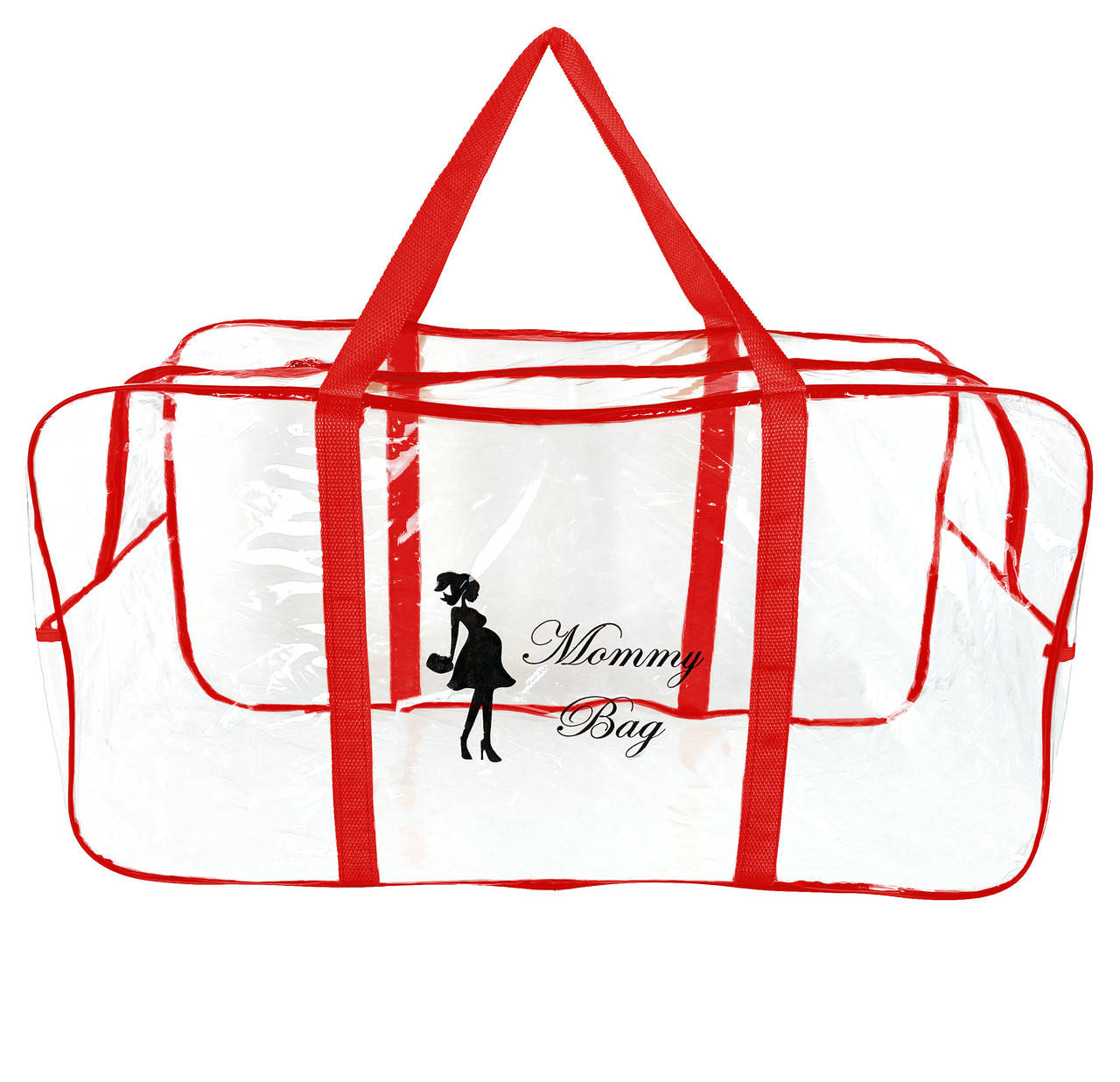 

Сумка прозрачная в роддом Mommy Bag, размер - XL, цвет - Красный