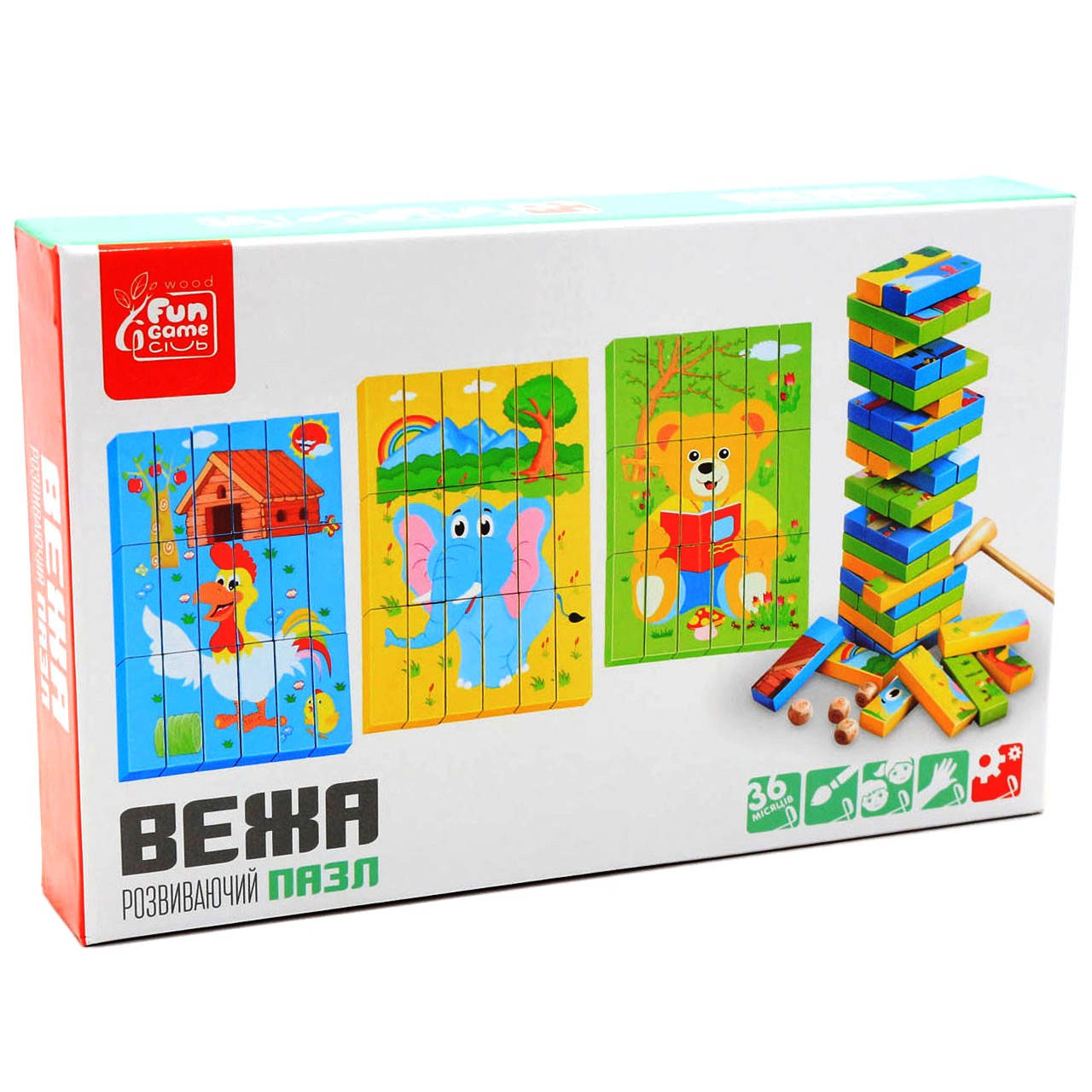 

Настольная игра Башня - пазлы (Дженга, Джанга, Башня, Jenga, Vega) Fun Game (55632)