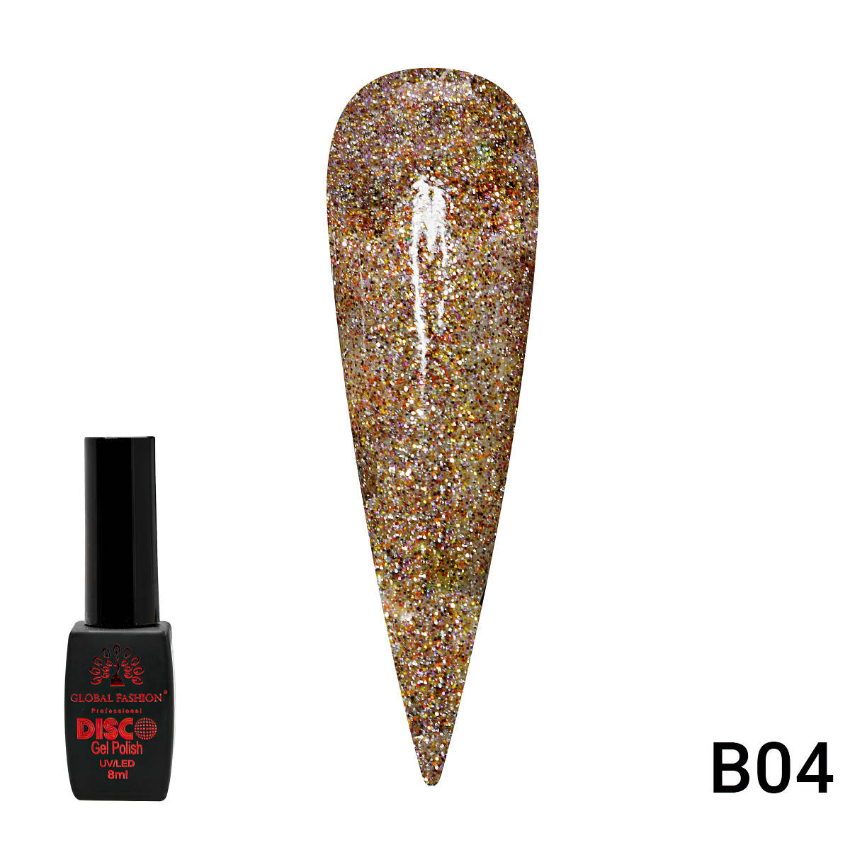 

Гель-лак светоотражающий Disco от Global Fashion B04