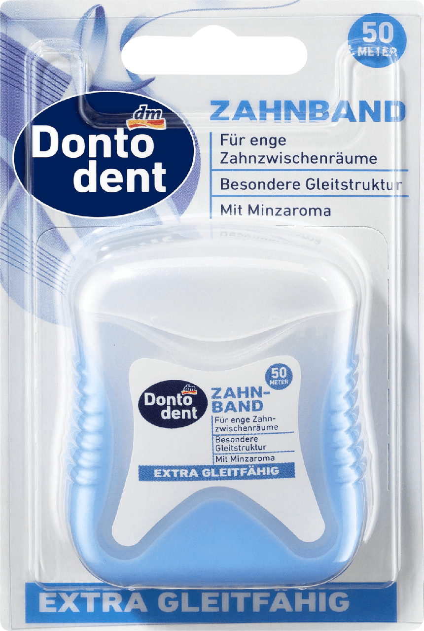 

Зубная нить Dontodent Extra Gleitfähig, 50 м.