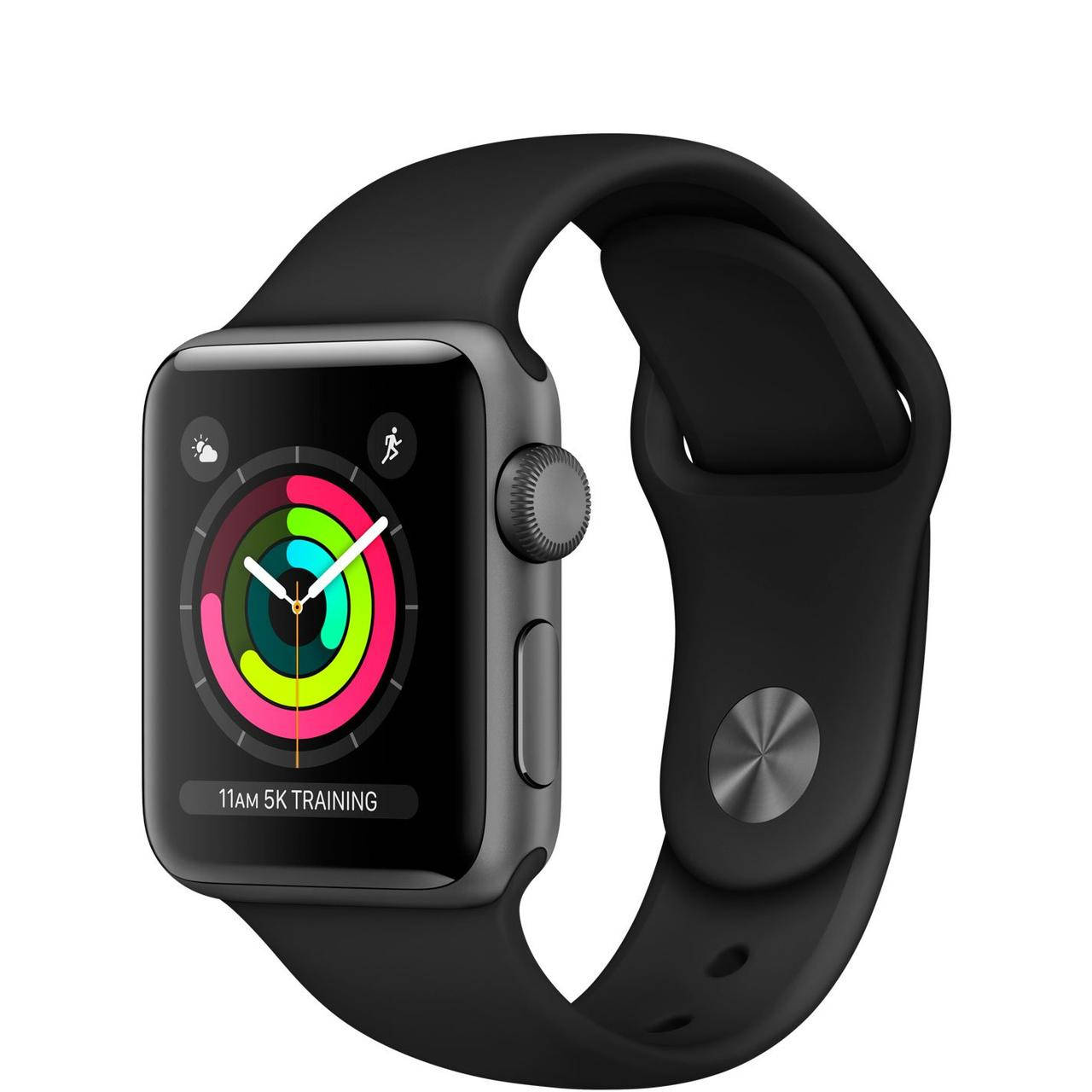 

Смарт-часы Apple Watch Series 3 GPS 42mm Space Gray with Black Sport Band (MTF32) [35446]