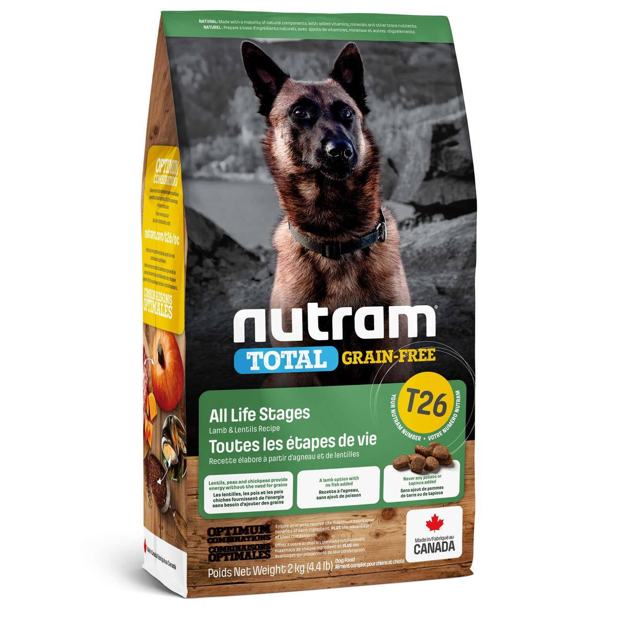 

T26_NUTRAM Total GF Lamb & Lentils Dog беззерновий, BREEDER 20 кг [білий мішок]