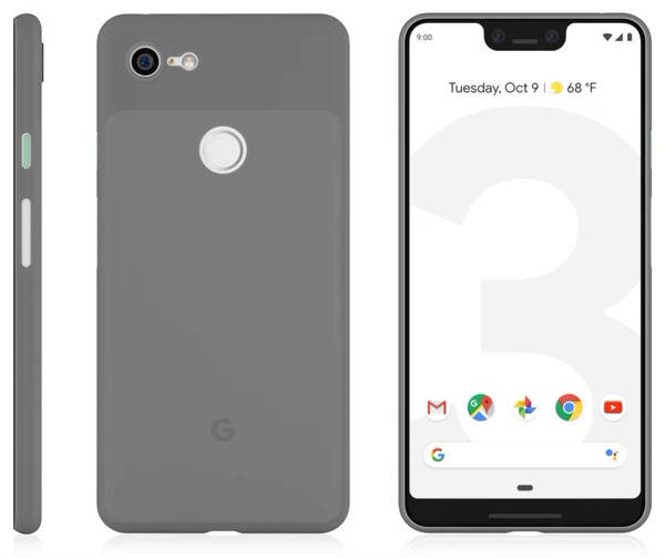 

Ультратонкий чехол для Google Pixel 3 XL матовый полупрозрачный пластик, Темно-серый