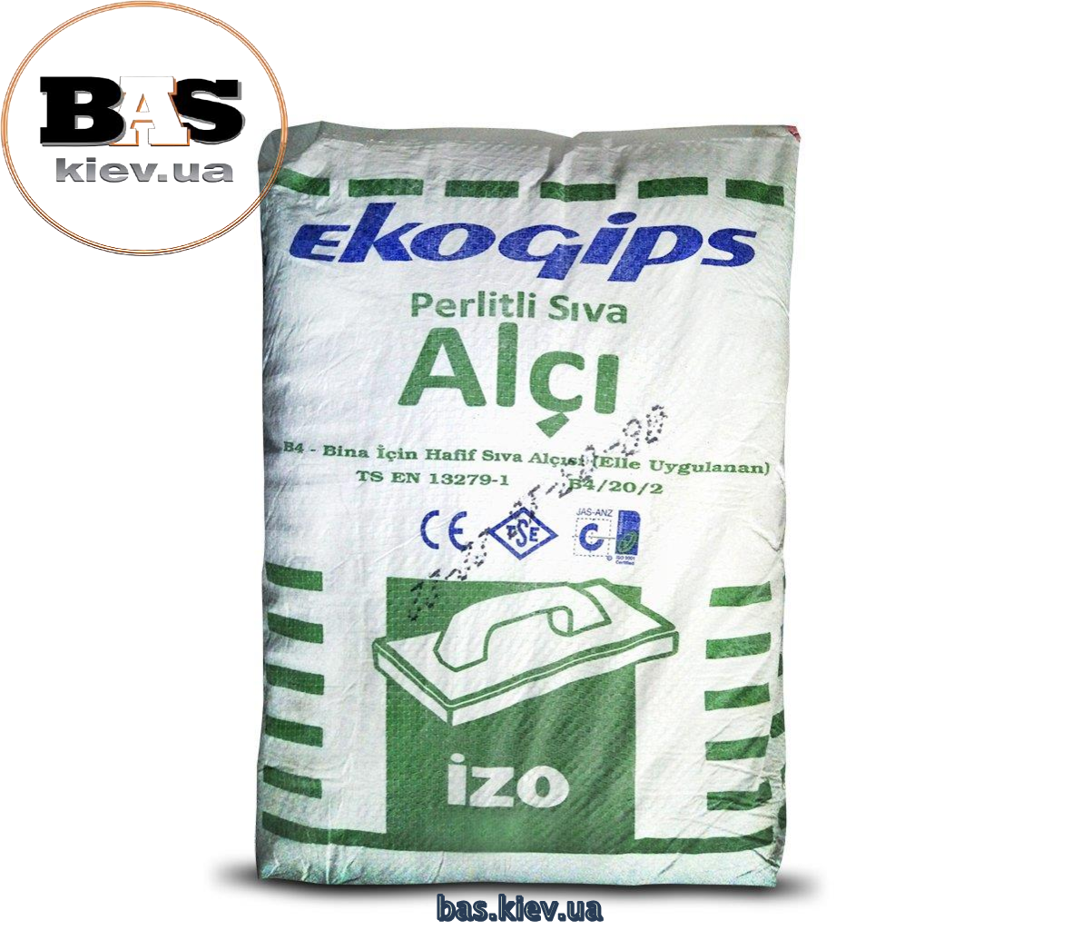 

Штукатурка EkoGips Izogips (Экогипс Изогипс), 25кг, Белый