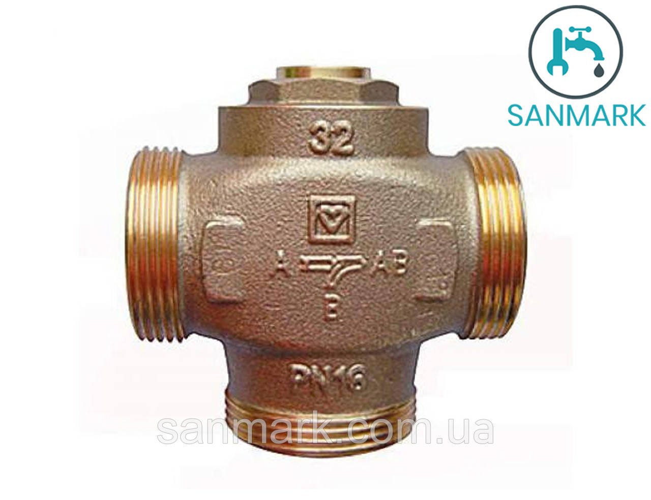 

Клапан трехходовой термосмесительный HERZ Teplomix DN32 " 55°C (1776614), Желтый