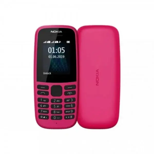 

Кнопочный телефон Nokia 105 Pink Single Sim, Розовый