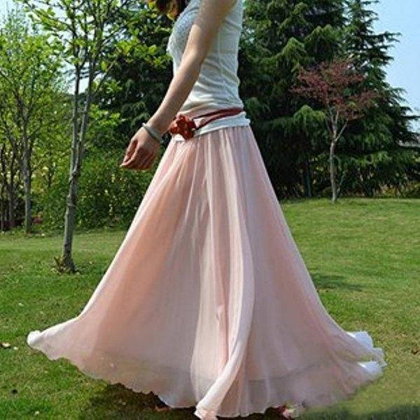 

Женская шифоновая юбка Fashion Woman, размеры 42-46, нежно-розовая KS4р450, Розовый