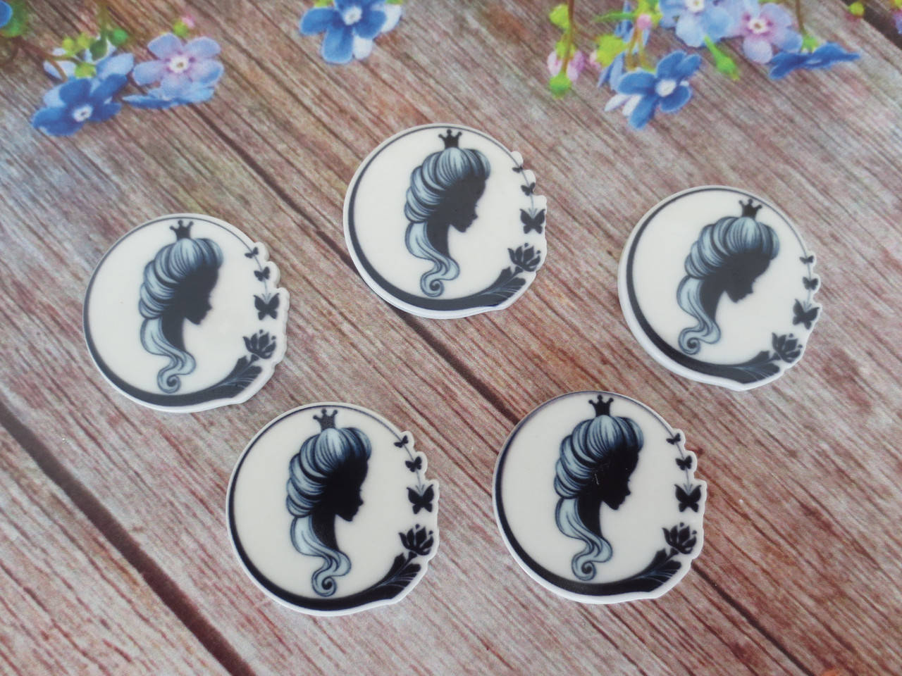 

Серединка, кабошон "Школа ученица-королева", 30х30 мм