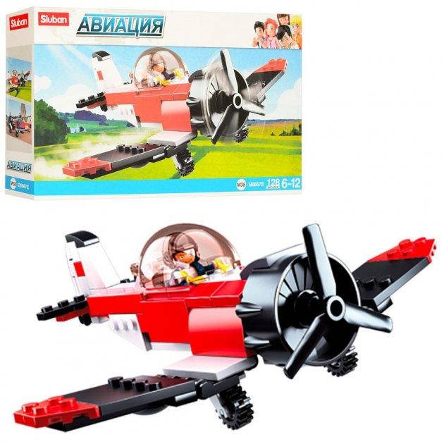 

Конструктор "Літак" фігурка, 128дет. в кор-ці 23,5-14-4,5см. Sluban