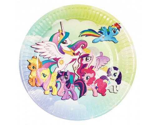 

Тарелки в стиле Маленькие Пони/My Little Pony 10 шт. бумажные одноразовые 18см.