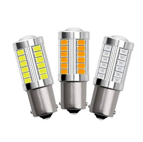 

Яркие Led Лампы задний ход, габарит,стоп,поворот! ДХО CAN BUS (нет ошибок) 30W 1156 BA15S P21W 12V Желтый