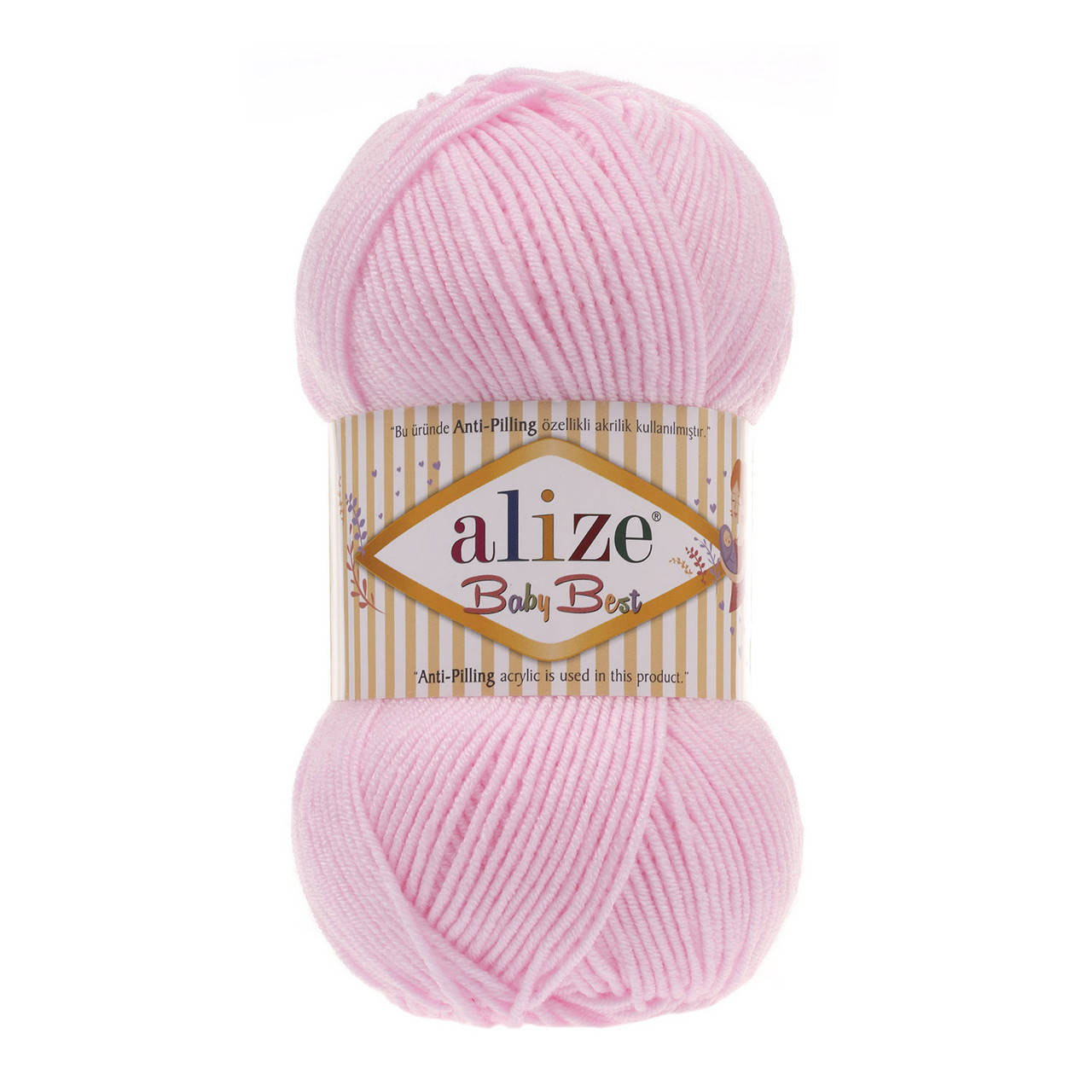 

Пряжа Alize Baby Best 185 светло-розовый