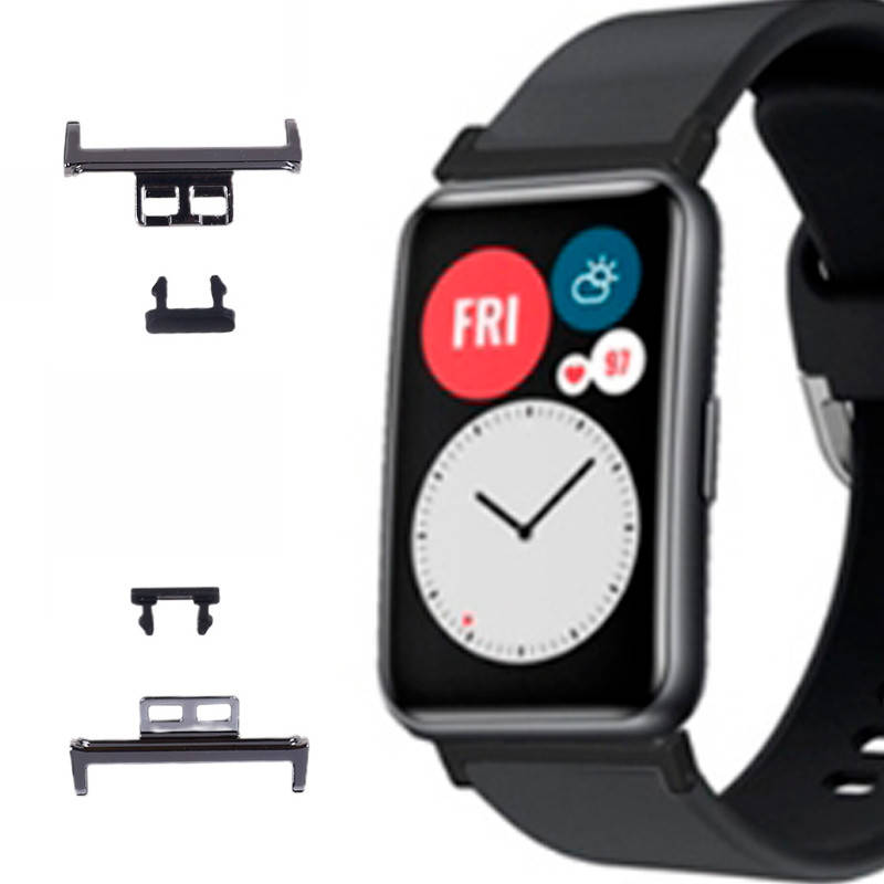 

Переходник стальной под ремешок 20мм для Huawei Watch Fit (2шт.) (gun metal)