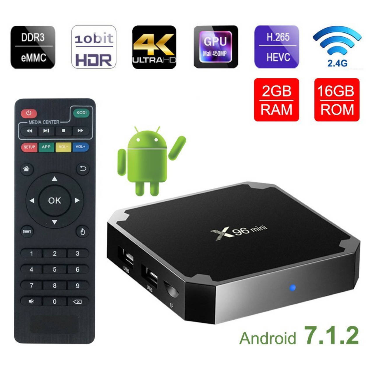 

Смарт приставка X96 Mini Android 2гб/16 гб Smart TV смарт ТВ приставка на андроиде с вай фай