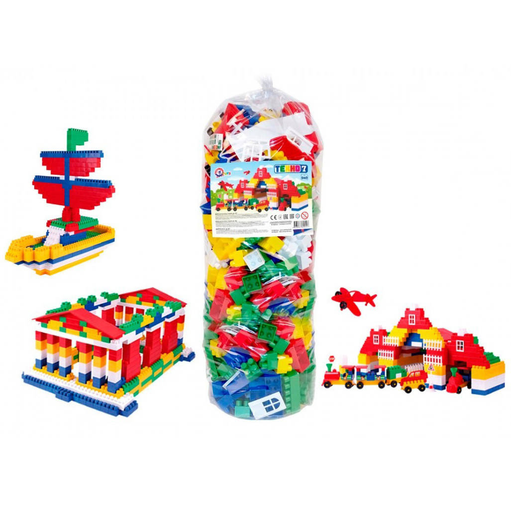 

Конструктор детский «Техно 7 ТехноК» 540 деталей для детей 3+, Разные цвета