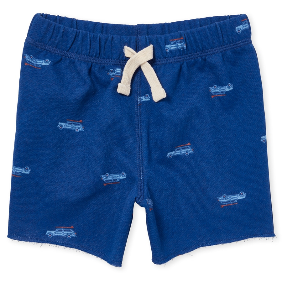 

Летние шорты Машинки на футере Чилдрен Плейс для мальчика, Синий