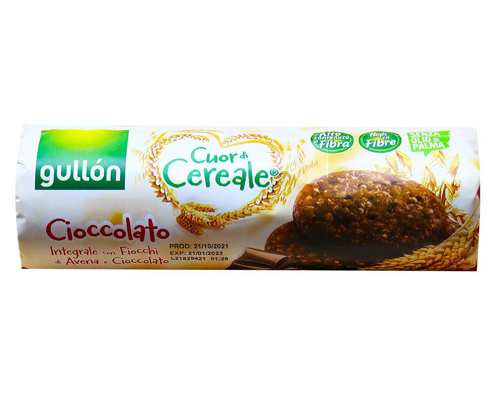 

Печенье цельнозерновое шоколадное GULLON Cuor di Cereal Cioccolato, 280 г