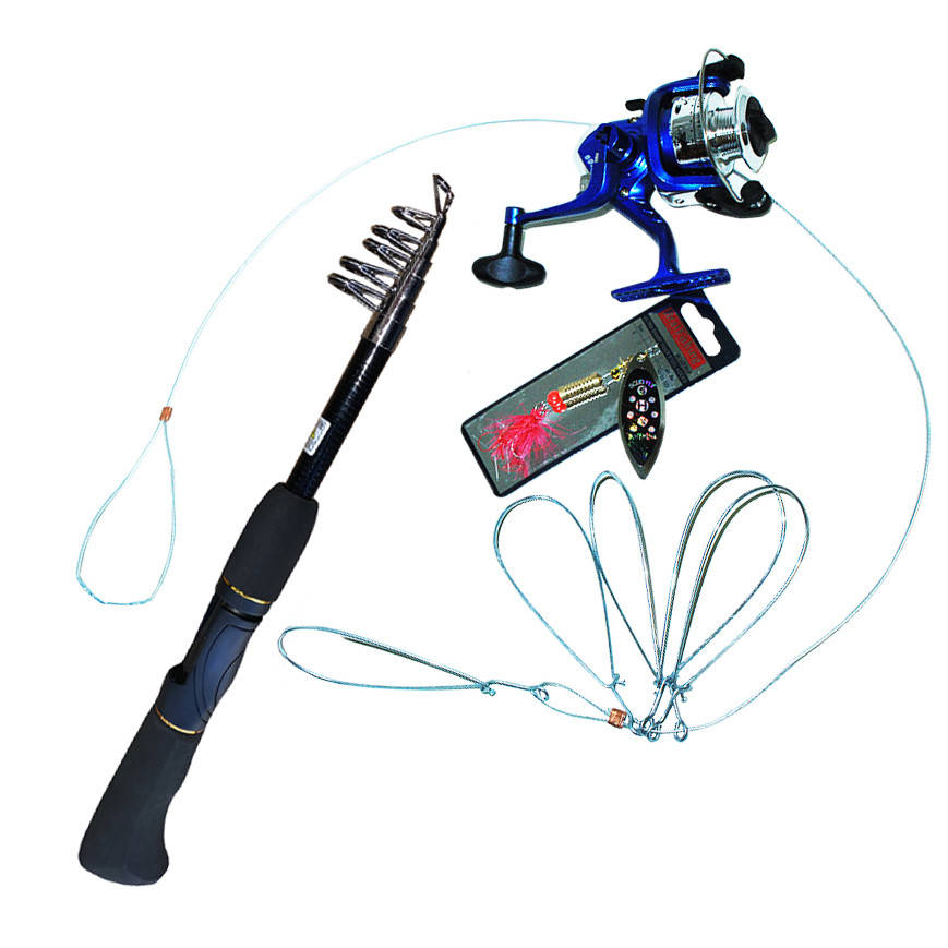 

Спиннинг Black King набор на хищника с куканом, Черный