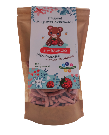 

Дитячі смаколики Мультизлакові з чіа та малиною, 25г