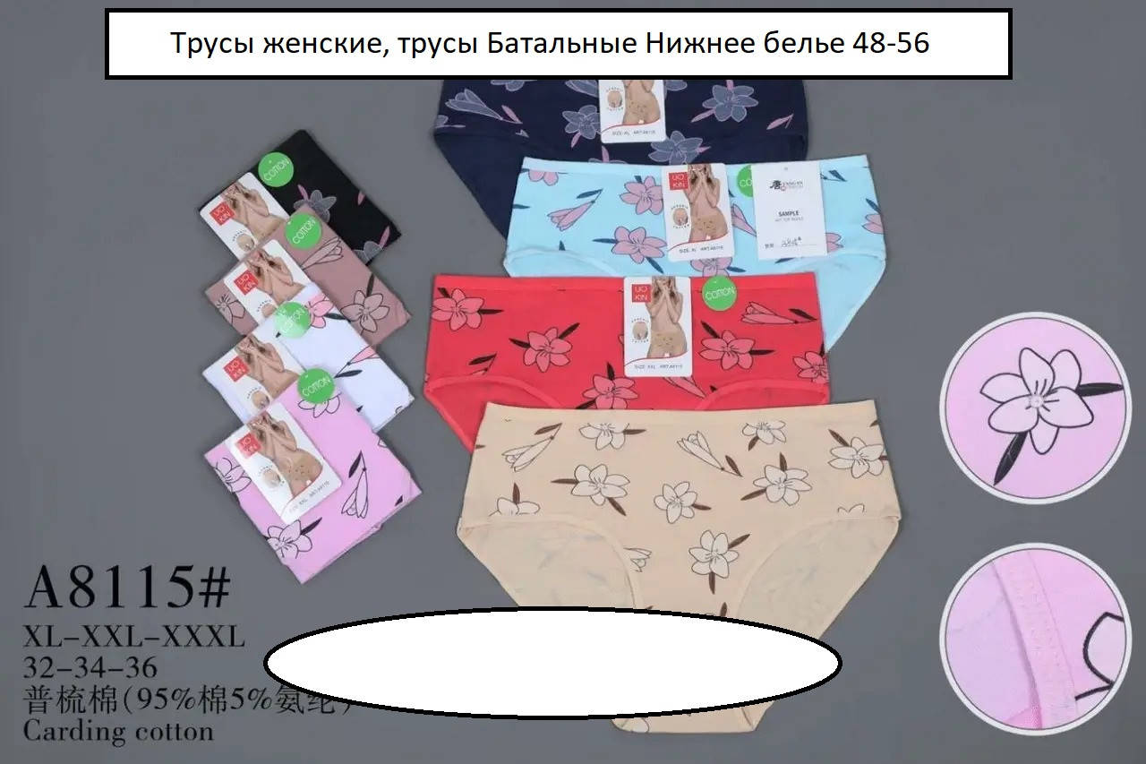

Трусы женские Хлопок «Новинка Батальные Топ» 48-56