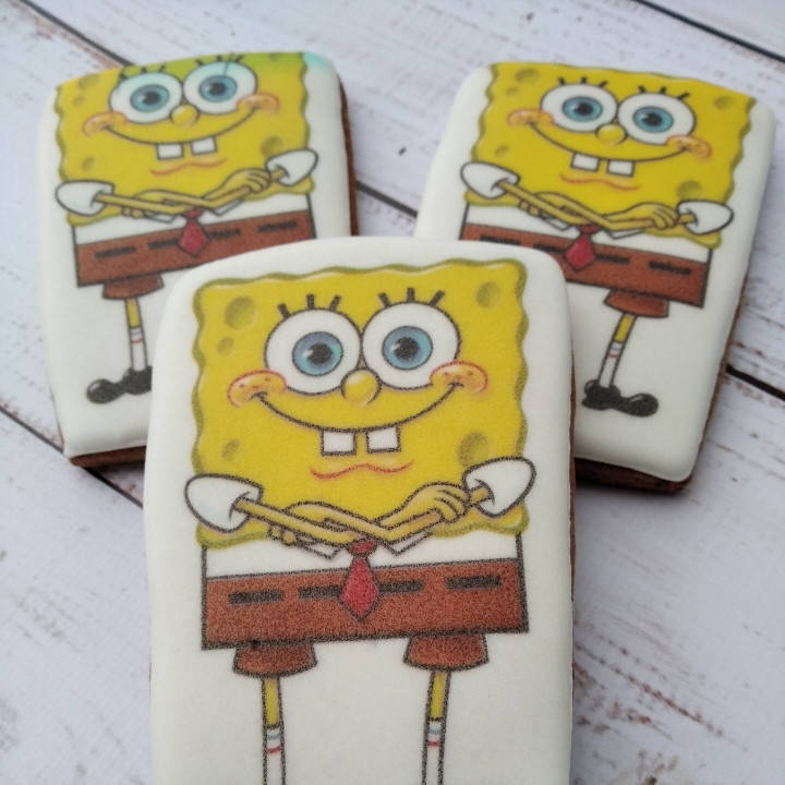 

Имбирно-медовые пряники Губка Боб пряники Спанч Боб пряники в торт Губка Боб