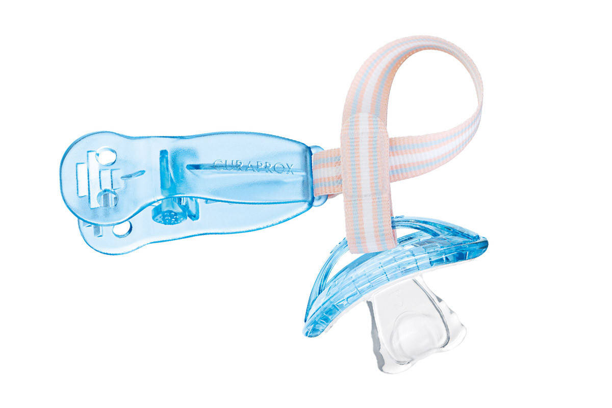 

Держатель для соски Curaprox Babyholder blue, голубого цвета, Голубой