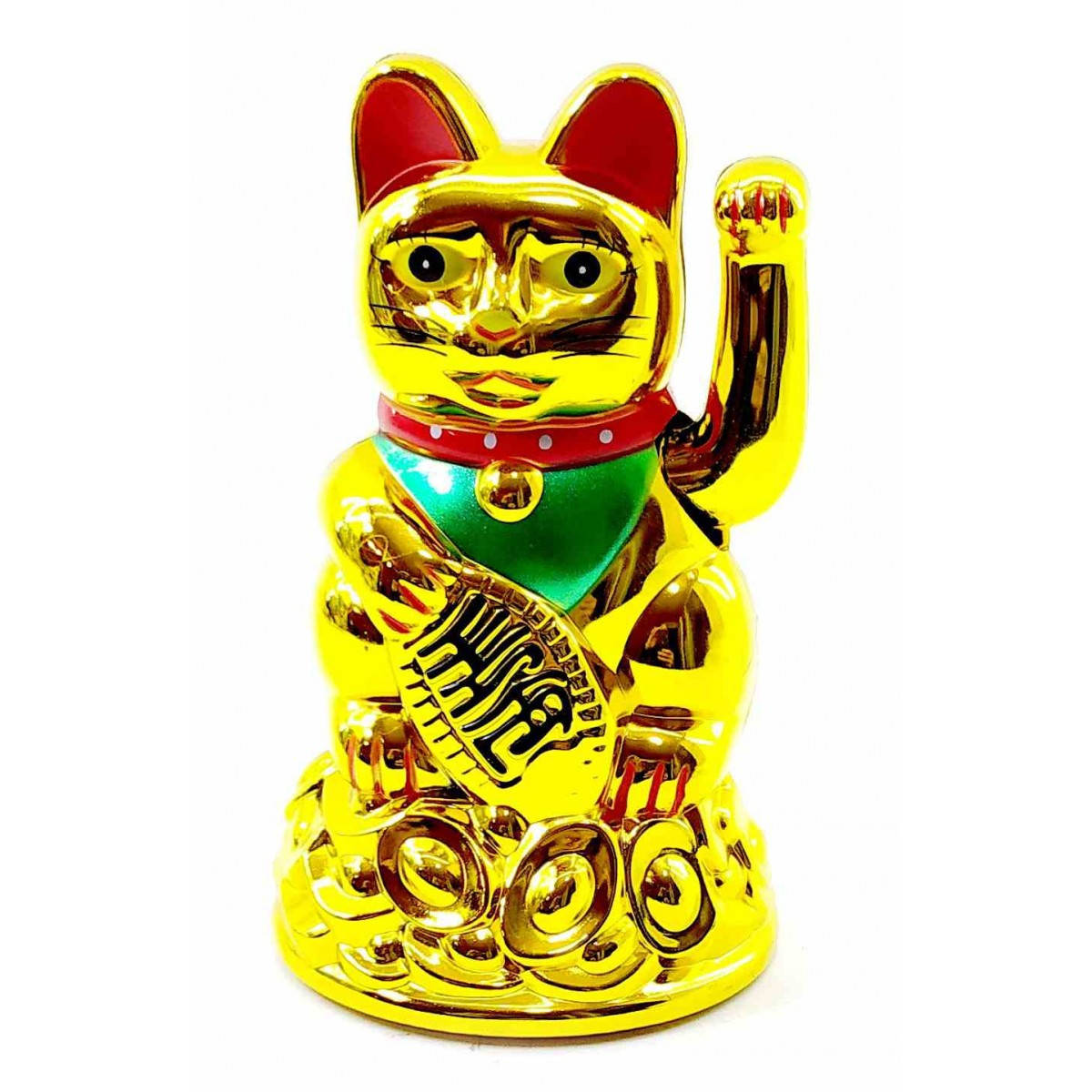 

Кошка Манэки-нэко машущая лапой (батарейки в комплект не входят)(11,5х7х7 см)