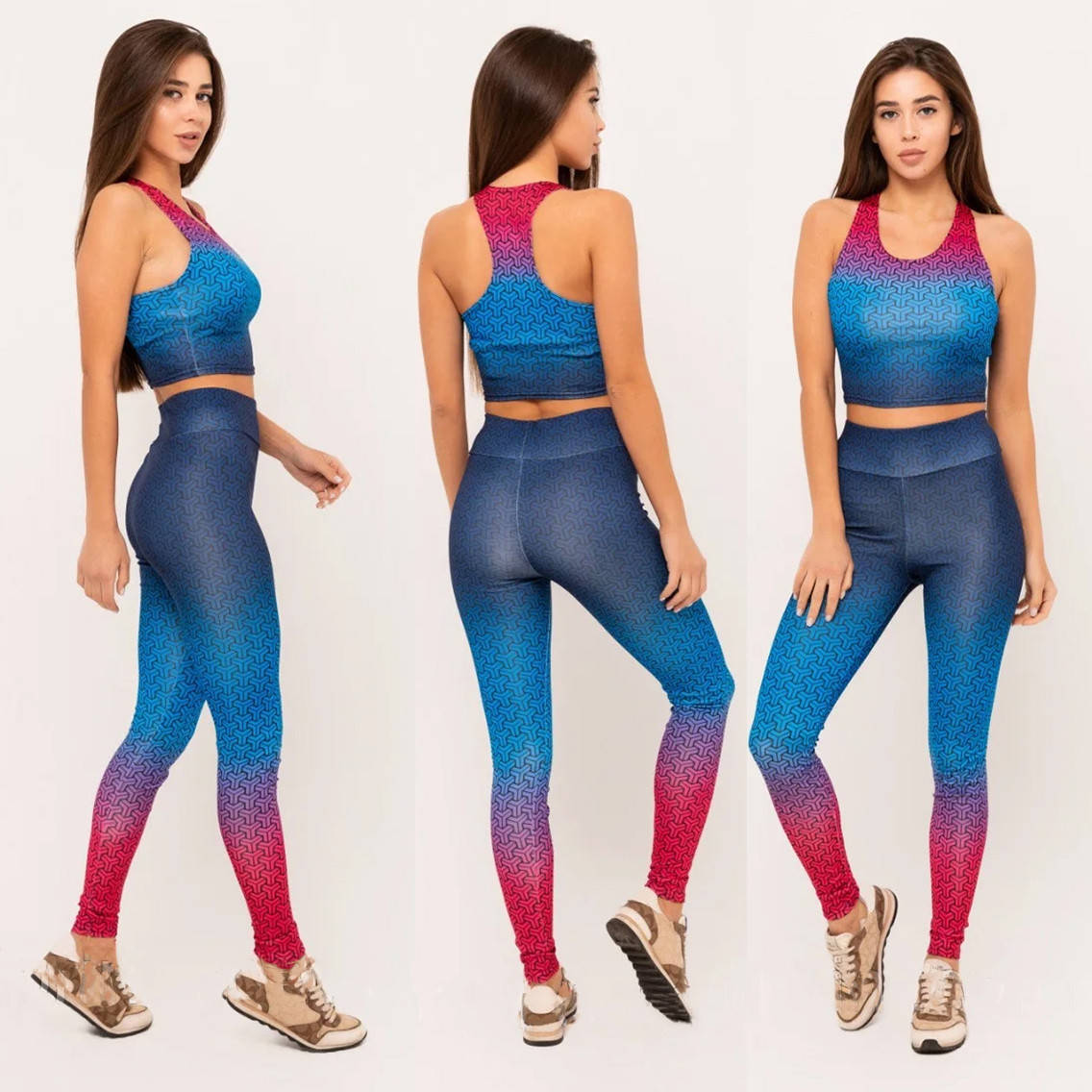 

Спортивный костюм для фитнеса OMBRE синий 46