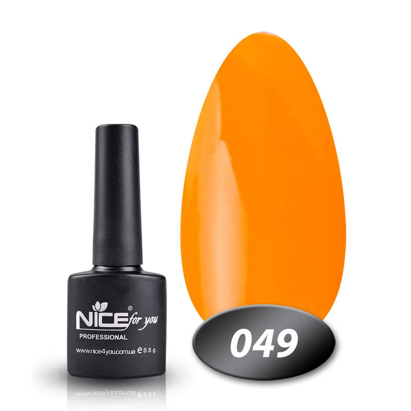 

Гель лак Nice for you 049 оранжевый неон 8,5 мл