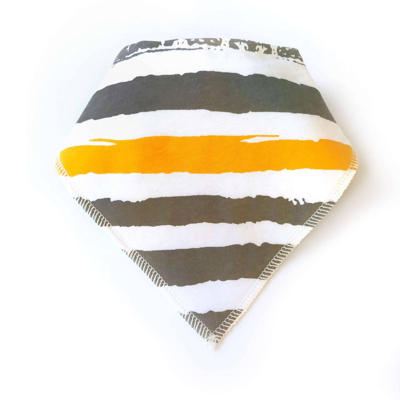 

Слюнявчик оранжево-серая полоска (КМ 76)