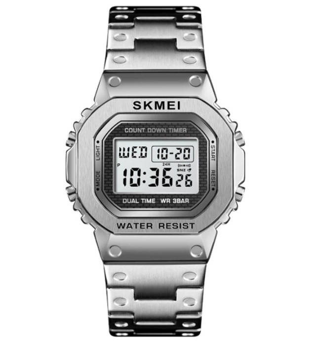 

Skmei 1456 singapore серебристые мужские спортивные часы