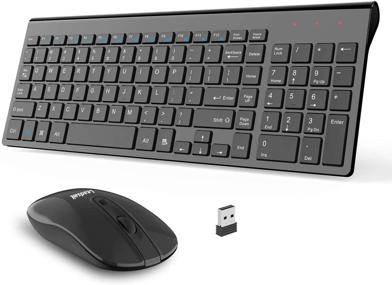 

Беспроводная беспроводная компьютерная клавиатура и мышь LeadsaiL USB