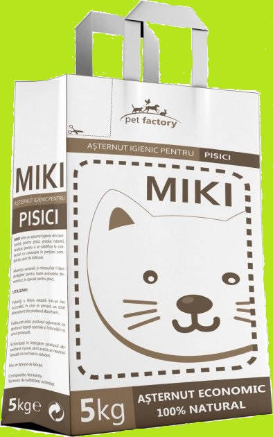 

Комкующийся бентонитовый наполнитель для кошачьего туалета Pet Factory Miki 5кг