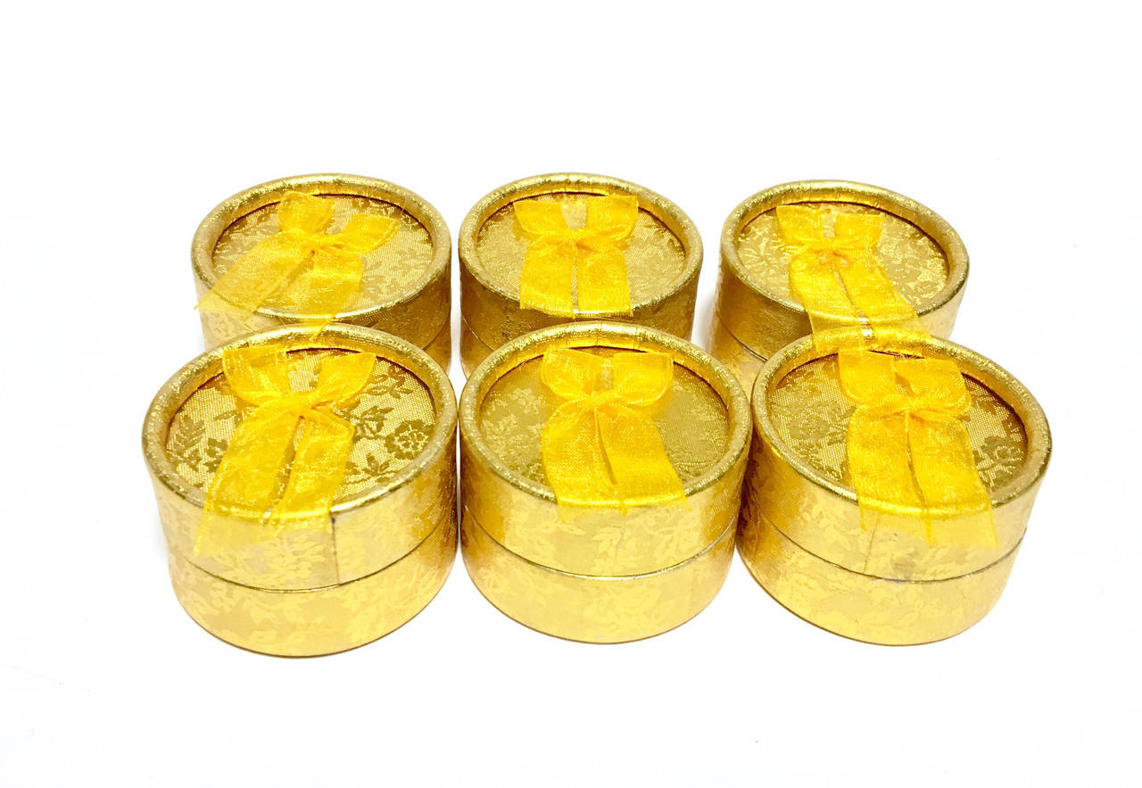

Коробочка круглая подарочная "Provance Gold" 6шт