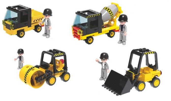 

Детский пластиковый конструктор Стройтехника 4 вида в наборе KB106 Limo Toy 56-66 дет. Конструкторское Бюро, Разные цвета