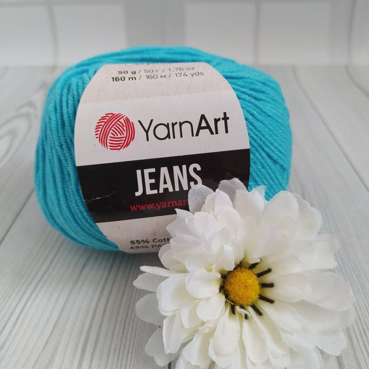 

YarnArt Jeans (№33) бірюзовий, Бирюзовый